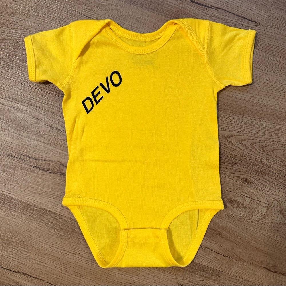 NWOT Devo Baby Onesie Bodysuit Yellow One Size